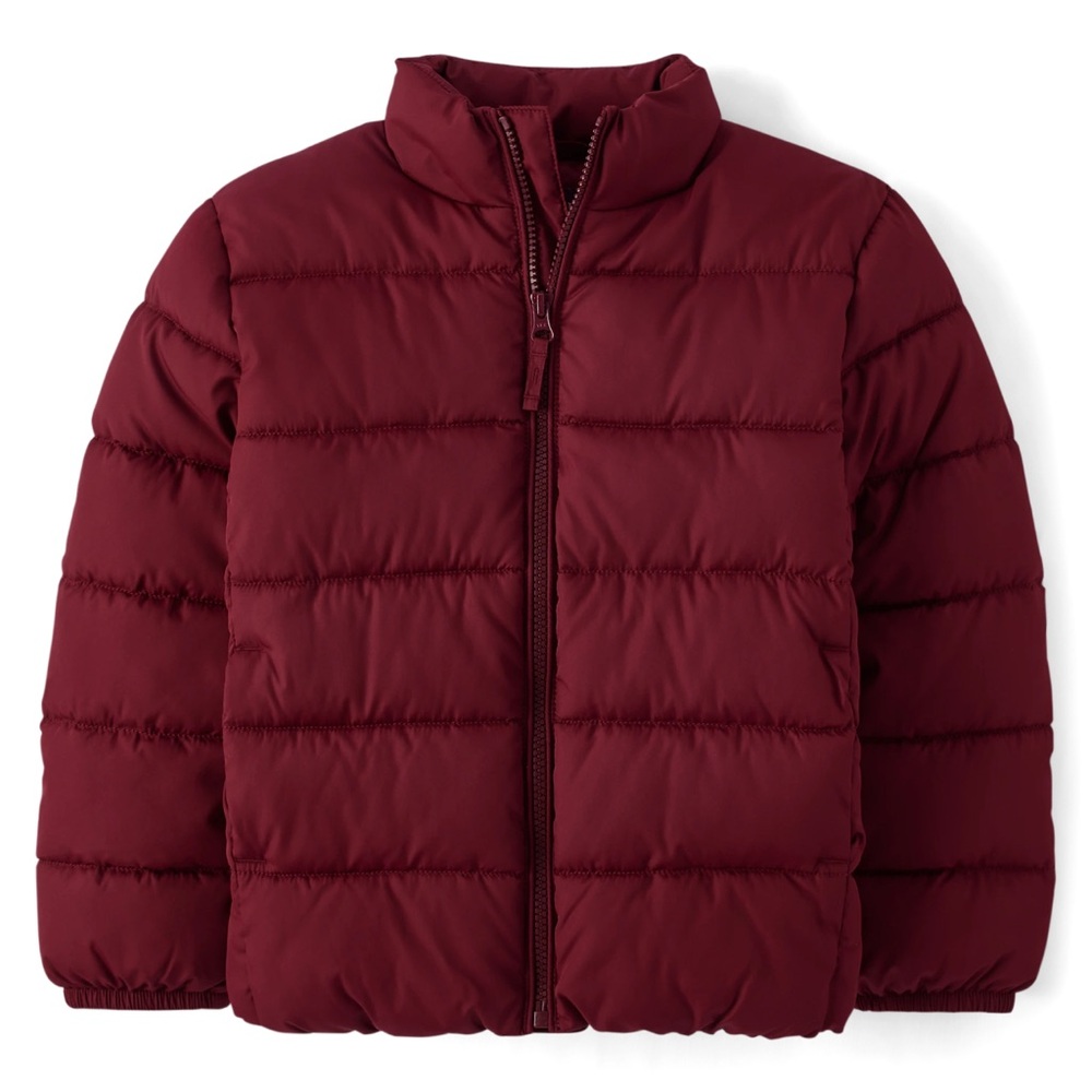The Children's Place Burgundy Puffer Coat